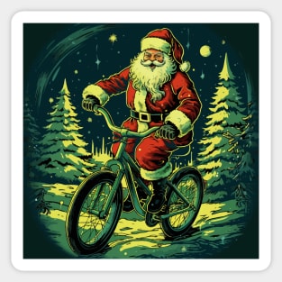 Santa's Two-Wheel Tidings Sticker